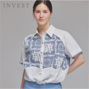 [인베스트] 페이즐리 나염 스트링 블라우스_IN5M1BL5141