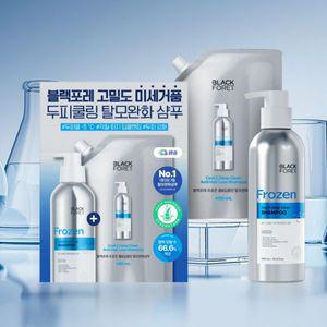 블랙포레 탈모샴푸 두피 쿨딥클린 약산성 세트 (500ml+450ml리필)