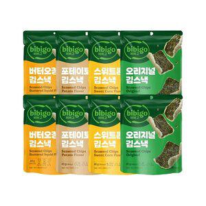 비비고 칩 오리지널 40g x2개+스위트콘 40g x2개+포테이토 40g x2개+버터오징어 40g x2개