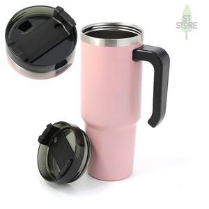 STS 텀블러 보온보냉 900ML 빨대형 핑크 콜드컵 보온텀블러 물병