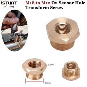배기 M18  M12 O2 센서 홀 변환 나사 오토바이 배기 시스템 탈출 링크 파이프 산소 O2 센서 나사 어댑터 18