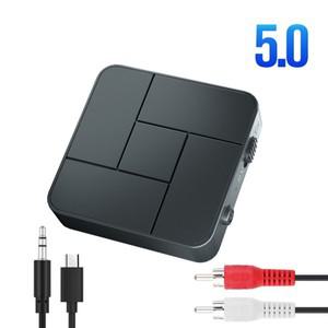 KN326 블루투스 5.0 오디오 송신기 수신기 3.5mm AUX 잭 RCA 무선 음악 어댑터, 자동차 PC TV 헤드폰 용 마