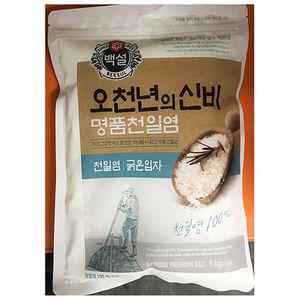 백설 굵은 천일염 1k X8국내소금 요리용 국산 조리용 맛있는 굵은입자