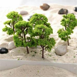 10pcs HO/OO 규모 나무 기차 철도 레이아웃 디오라마 Wargame 공원 풍경 미니어처 장식