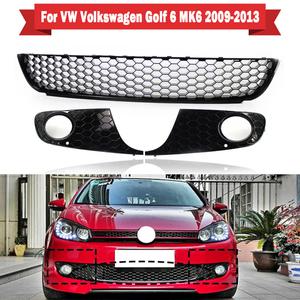 자동차 그릴망 튜닝 벌집 메쉬 앞 범퍼 낮은 안개등 벤트 그릴 커버 케이스 VW 폭스 바겐 골프 6 MK6 2009-