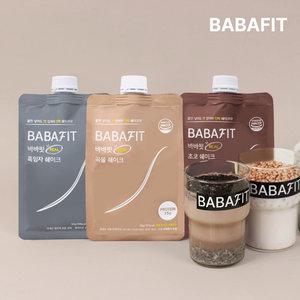 바바핏 리얼 단백질 쉐이크 한끼 식사대용 체중조절 다이어트 초코맛 곡물맛 흑임자맛 50g x 5개입
