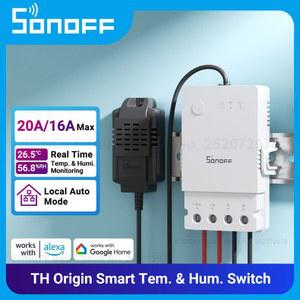 SONOFF TH Origin 16A/20A Wifi 스마트 온도 습도 스위치 Alexa 구글 홈 IFTTT를 통한 실시간 모니터링 원격 제어