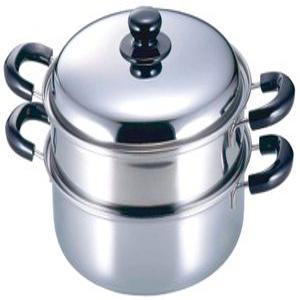 시모무라 기판 일본제 찜기 26cm 2단 찜기 냄비 IH대응 스테인리스