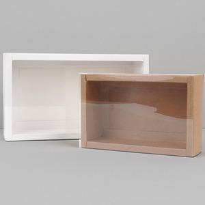 답례품상자 투명 슬라이드 선물 쿠키 포장 박스 화이트8.5x8.5