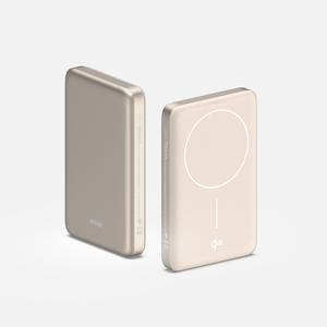 Qi2 15W 맥세이프 슬림 고속 보조배터리 10000mAh QB210 베이지