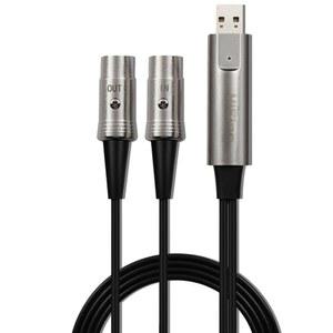 영상선 HiFing USB IN OUT MIDI 케이블 PC 음악 키보드 어댑터 코드 원 인 아웃 5 핀 라인 컨버터