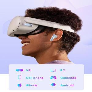 VR P10 무선 Bluetooth LE 오디오 게임용 이어폰 Meta Oculus Quest 2PS5SwitchXbos용 30ms 낮은 대기 시간