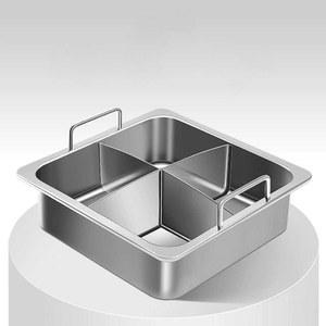 사각 훠궈 냄비 4칸 캠핑 4등분냄비 36CM 반반냄비 어묵탕 스테인레스