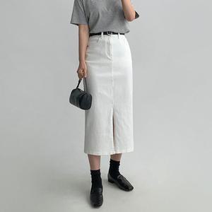 [에이와비] [140.150ver] (예쁘진)코튼슬릿롱스커트 -키작녀/기장선택/2color/3size