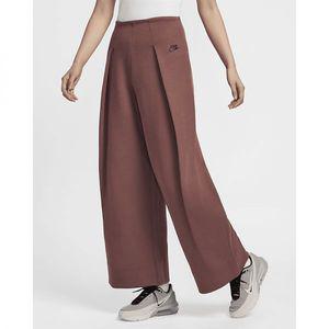 [나이키]매장정품 나이키 NIKE 스포츠웨어 테크 플리스 여성 하이웨이스트 플리츠 팬츠 - 레드 세피아