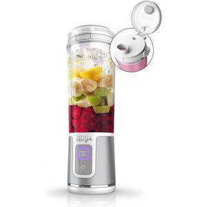 닌자 휴대용 블라스트 블렌더 White 무선 BC151WH 용기 510g 쉐이크 및 스무디 USB C 충전 식기세척기