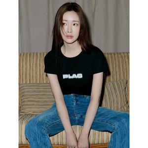 [플랙진]PLAC 베이직 로고 크롭 티셔츠 PWTF2RSL12W