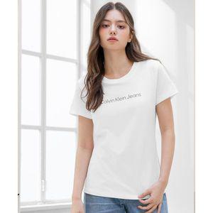 매장정품 캘빈클라인 진 CALVIN KLEIN JEANS 2color 여성 슬림핏 인스티튜셔널 로고 반팔 티셔츠 47AB803 Y