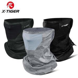 X-TIGER 여름 아이스 실크 자전거 페이스 마스크 UPF50  썬 프로텍션 통기성  건조 스포츠 스카프 자전거