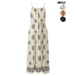 [하프클럽/BNX]여성 에스닉 민소매 바캉스 롱 원피스