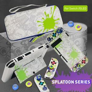 닌텐도 스위치 OLED 보관 가방 Splatoon 스타일 보호 운반 케이스 쉘 커버 닌텐도 스위치 게임 액세서리