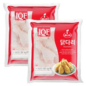 마니커 IQF 닭다리 1kg 2봉 국내산 냉동 북채
