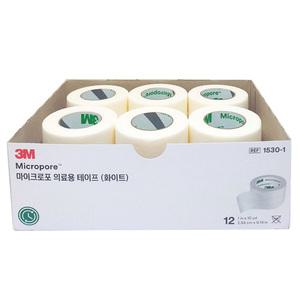 3m 화이트 종이반창고 2.5cm(12롤)/의료용테이프