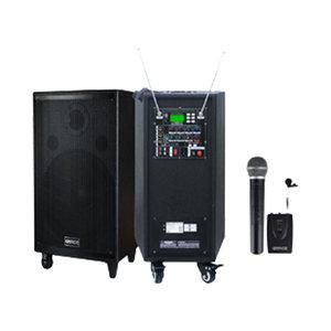 그레이스 EG-615 충전식 앰프 스피커 무선마이크 2채널 600W 이동식 행사용 휴대용