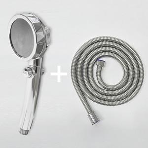 트렌드아이템 4세대 샤워기 헤드 + 샤워호스 2m 세트 3단조절 스탑앤고 알루미늄 수압상승 절수 샤워