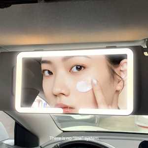 차량용화장거울 썬바이져 C타입 LED거울 자동차