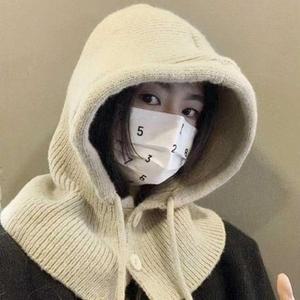 [오노마] ONM 여자 데이트 데일리 겨울 룩 보온 후드 바라클 라바