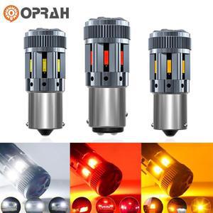 고출력 자동차 LED 조명, 방향 지시등 램프, 브레이크 전구, 팬 포함, 1860SMD 캔버스 1156, BAU15S, PY21W