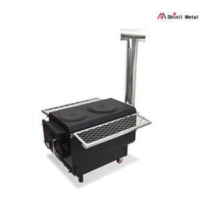 산업용 겨울난로 신일금속 화목난로 냄비 주전자 요리