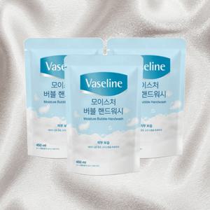 바세린핸드워시 모이스처버블핸드워시 핸드워시리필 450ml 3개