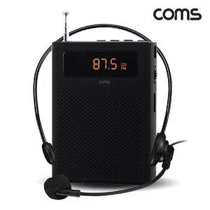 [기타]COMS 충전식 블루투스 유선 마이크 강의 앰프 Black