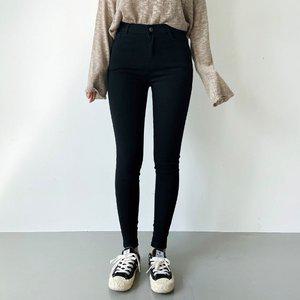 기모 반시아 캐주얼 블랙 스키니 팬츠 (WFGSOBP)