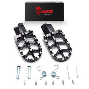 MZS 모터사이클 풋 페그, 모토크로스 풋페그 MX 풋레스트 페달 CNC 블랙 XR50R CRF50F 70F XR100R XTZ250 A110 BT200X SSR125 RFZ Z40 MAX 더트 미니 피트 바이크와 호환됩니다