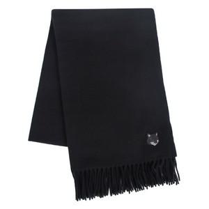 25SS 폭스헤드 울 머플러 블랙 MM06201BT3004 P199