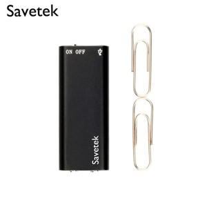 Savetek 가장 작은 미니 USB 펜 음성 활성화 8GB 16GB 디지털 오디오 보이스 레코더 Mp3 플레이어 192Kbps