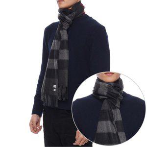 [버버리] 24FW 남성 체크 캐시미어 머플러 (8077893 CHARCOAL M 24F)