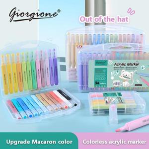 12-48 색상 아크릴 마커 페인트 세라믹 유리 나무에 대 한 삼각형 펜 홀더 Diy 그림 학교 편지지
