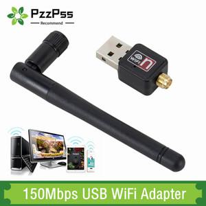 PzzPss 150Mbps USB 2.0 와이파이 원격 제어 무선 네트워크 카드 802.11 b/g/n LAN 어댑터 회전식 안테나