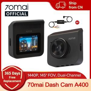 글로벌 버전 70mai 자동차 녹음기 지지대 후방 캠, A400 1440P 이미지, 145 ° FOV 차량 DVR, 24H 주차 모