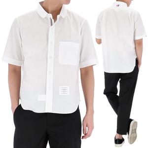 25SS 톰브라운 포플린 라운드 헴 반팔 셔츠 MWS322A 03113 100