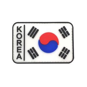 태극기 대한세련민국 군인 국기 찍찍이 PVC 패치