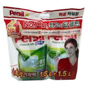 퍼실 빨래 1.5L 세탁 리필 일반 2p 세탁기 세제