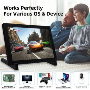 iPistBit 8인치 용량성 터치스크린, HDMI 화면 1280×800 휴대용 모니터, Raspberry Pi 5/4/3/2/Zero/B에