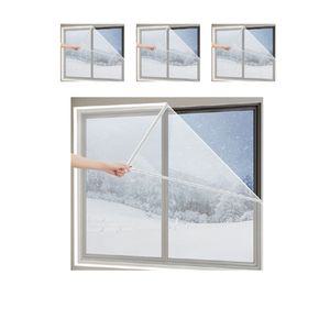 110 X 120cm 외풍을 차단해주는 방풍 비닐 4개입현관커튼 우풍 방한용품 베란다 난방비절약 두꺼운 현관 창