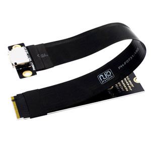 호환 M2 노트북용 그래픽 케이블 어댑터 PCIe M 2 SSD 카드용 연장 케이블 데스크탑 키-SFF-8612 Gen4 -Oculink M 4 0 4i