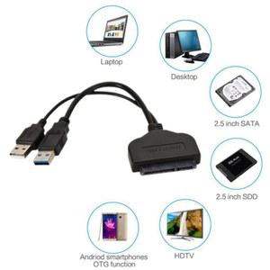 호환 7 15핀 SATA-USB SATA 케이블 SSD Sata3 하드 지원 어댑터 HDD 3 0 2 5인치 드라이브 5Gbps 외부 USB-Sata